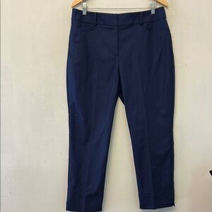 Loft navy blue cropped pants Julie fit The Riviera pant Size 12 New
